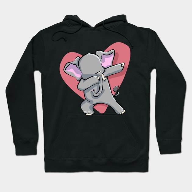 Funny Dabbing Dancing Elephant Pet Hoodie by PhantomDesign